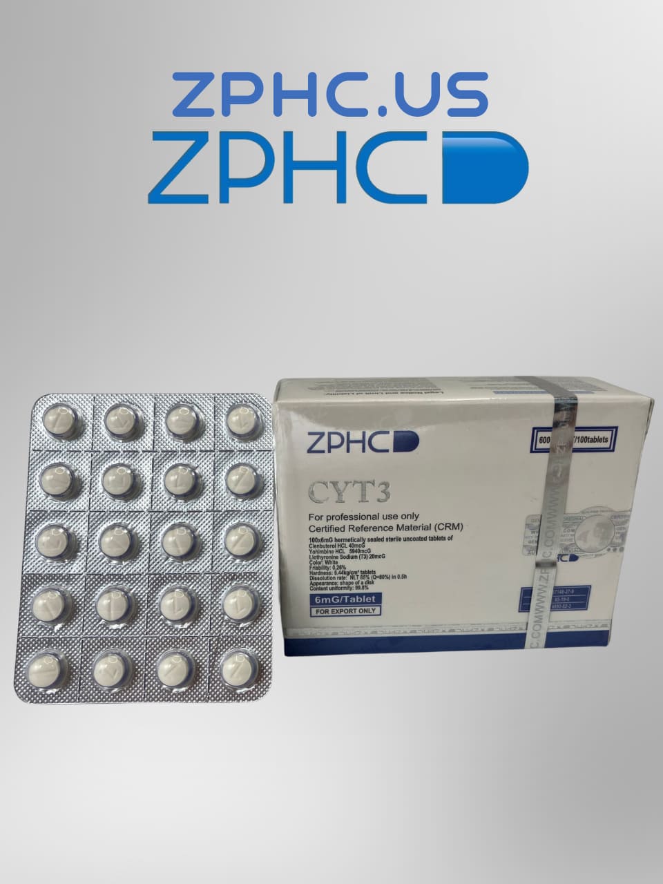 CYT3 (Clenbuterol, Yohimbine, Liothyronine Sodium) 6 mg ZPHC