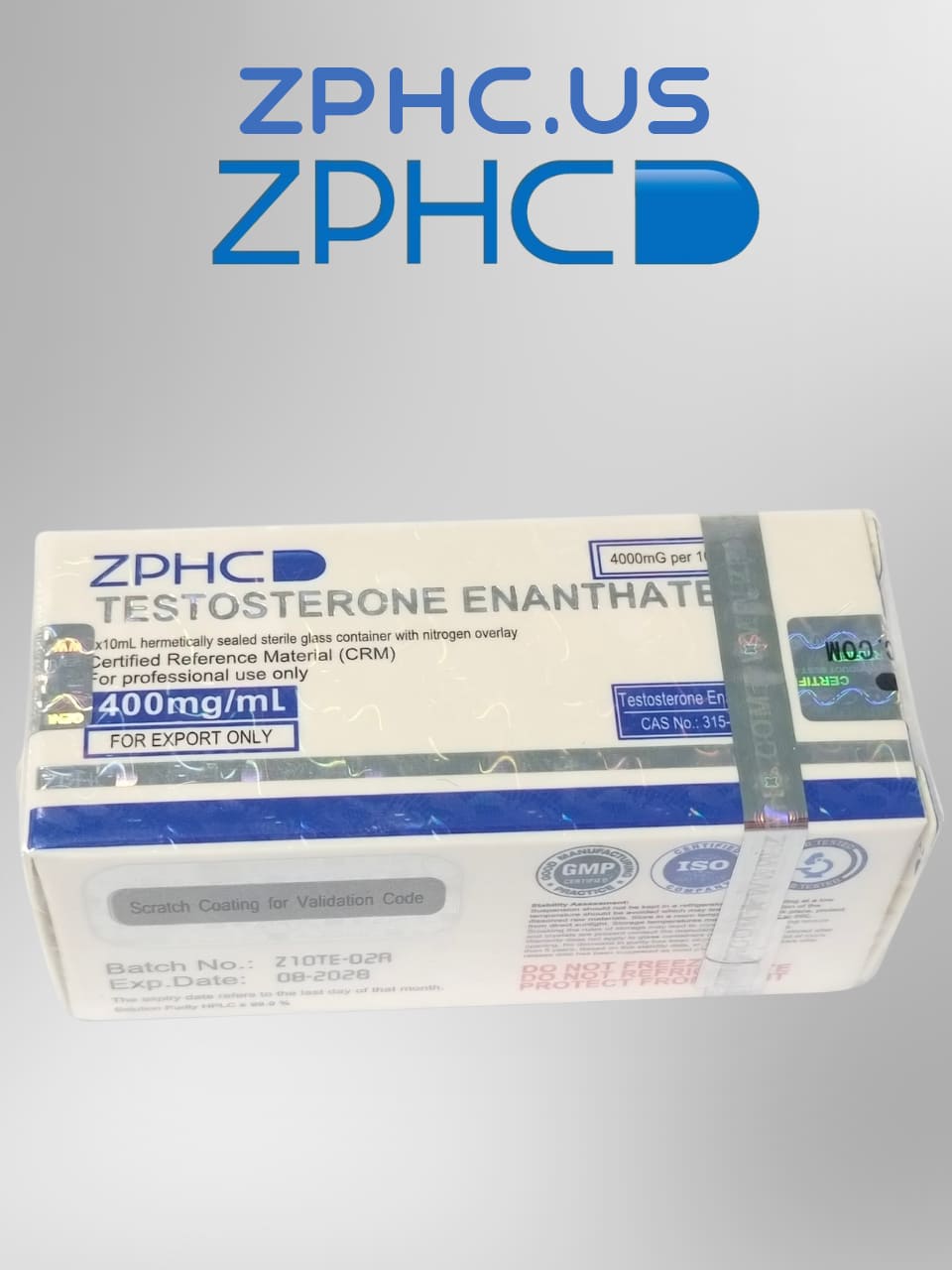 Testosterone Enanthate 400 mg/ml 10 ml ZPHC